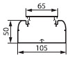 Кабель канал Legrand DLP 50х105 с крышкой 65 мм